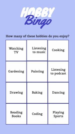 How many of these hobbies do you enjoy?
