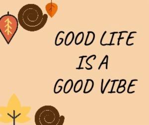 GOOD LIFE IS A GOOD VIBE