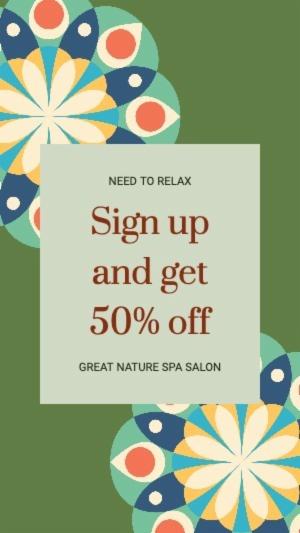 Sign upand get50% off